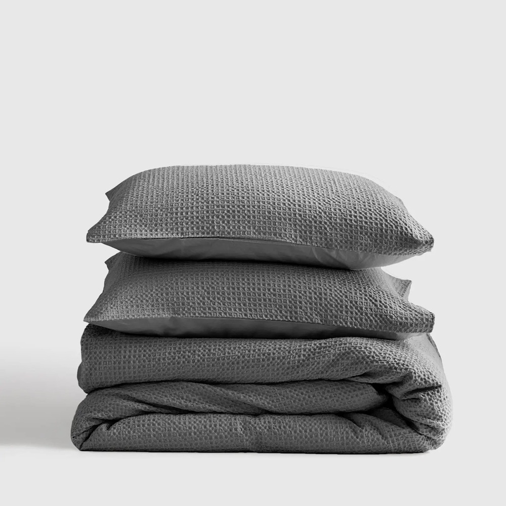 NWOT Quince Luxe Waffle Duvet set King